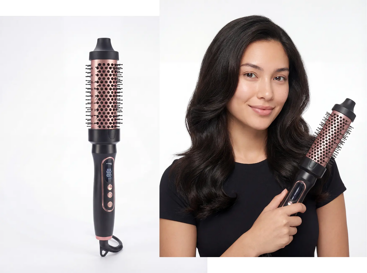 Smooth, voluminous hair styled with the VELDORO Blowout Brush